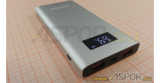 Внешний аккумулятор ASPOR Q388 (Power Bank), серебро