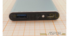 Внешний аккумулятор ASPOR A383 (Power Bank), серебро