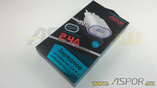 Зарядное устройство ASPOR A802 Plus, micro USB