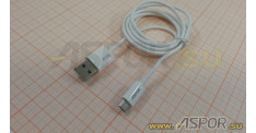 Кабель ASPOR A103, micro USB, белый