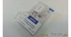 Зарядное устройство ASPOR A821, USB + кабель micro USB