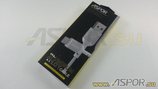 Кабель ASPOR A122,  lightning USB, белый