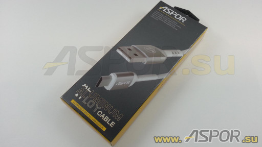 Кабель ASPOR A121, micro USB, белый