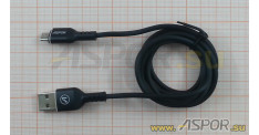 Кабель ASPOR A121, micro USB, черный