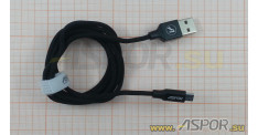 Кабель ASPOR AC-11, micro USB, черный
