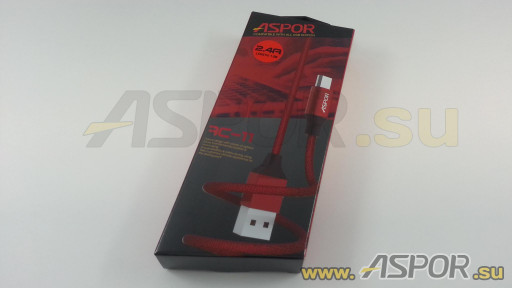 Кабель ASPOR AC-11,  micro USB, красный