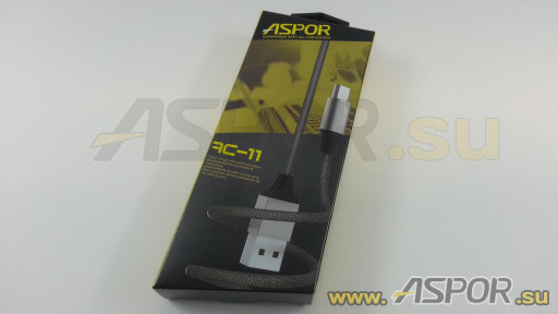 Кабель ASPOR AC-11, micro USB, серый