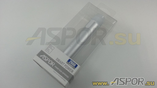 Внешний аккумулятор ASPOR A311 (Power Bank), серебро