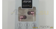 Наушники ASPOR A203 (розовый) + микрофон