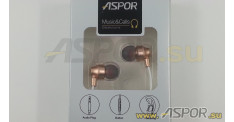 Наушники ASPOR A203 (золото) + микрофон