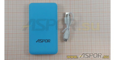 Внешний аккумулятор ASPOR A322 (Power Bank), голубой