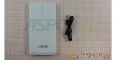 Внешний аккумулятор ASPOR A382 (Power Bank), белый