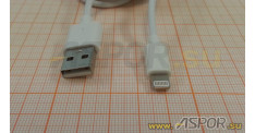 Кабель ASPOR A172 Plus, lightning USB, белый