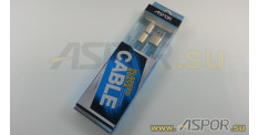 Кабель ASPOR A113, lightning и micro USB, голубой/золото
