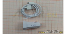 Автомобильное зарядное ASPOR A901, USB  + кабель micro USB