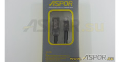 Кабель ASPOR AC-15, micro USB, черный, 1.2м