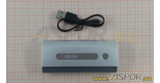 Внешний аккумулятор ASPOR A361 (Power Bank), серебро