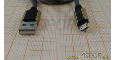 Кабель ASPOR A155 micro USB, золото