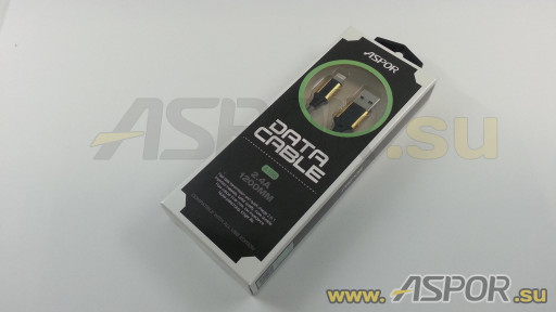 Кабель ASPOR A156, lightning USB, золото