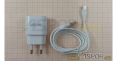 Зарядное устройство ASPOR A818, USB + кабель USB - Type-C