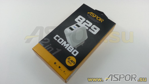 Зарядное устройство ASPOR A829, USB + кабель micro USB