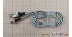 Кабель ASPOR A159, lightning USB, серебро