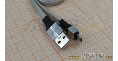 Кабель ASPOR A158 micro USB, серебро