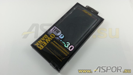 Внешний аккумулятор ASPOR Q389 (Power Bank), черный