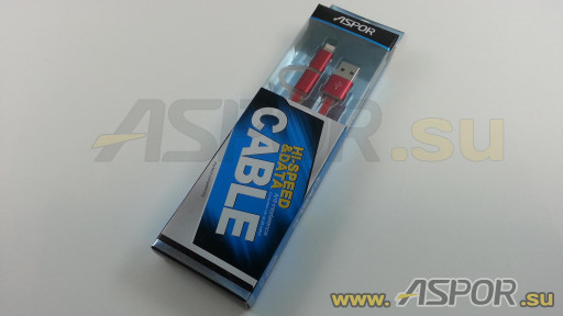 Кабель ASPOR A113, lightning и micro USB, красный
