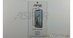 Защитное стекло Aspor 6D (Gorilla Glass ) для телефона iPhone XS Max, черное