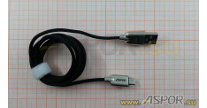 Кабель ASPOR A116, micro USB, черный