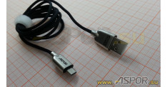 Кабель ASPOR A116, micro USB, черный