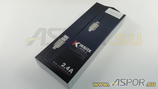 Кабель ASPOR A117, lightning USB, синий