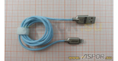 Кабель ASPOR A117, lightning USB, голубой
