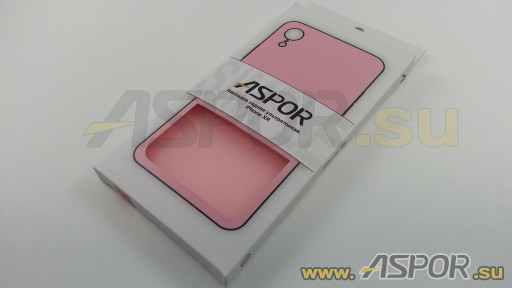 Задняя накладка ASPOR для iPhone XR серия SIMPLE, розовая