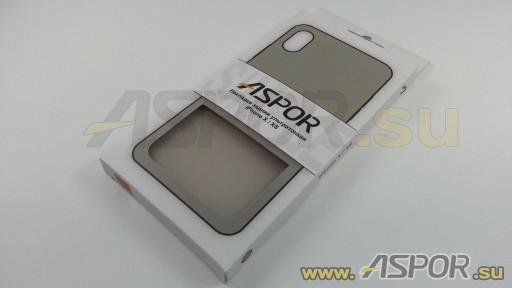 Задняя накладка ASPOR для iPhone X/XS серия SIMPLE, серая