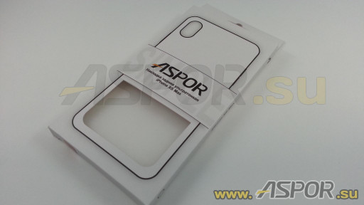 Задняя накладка ASPOR для iPhone XS Max серия SIMPLE, белая