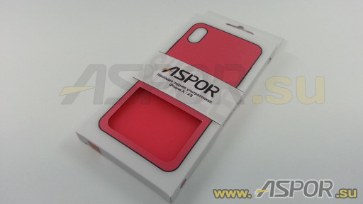 Задняя накладка ASPOR для iPhone X/XS серия SIMPLE, красная