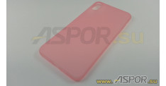 Задняя накладка ASPOR для iPhone XS Max серия SIMPLE, розовая