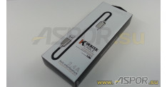 Кабель ASPOR A117, lightning USB, черный
