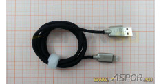 Кабель ASPOR A117, lightning USB, черный