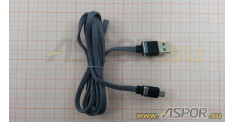 Кабель ASPOR A135, micro USB, серый