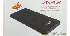 Внешний аккумулятор ASPOR A375 (Power Bank), черный
