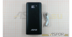 Внешний аккумулятор ASPOR A378 (Power Bank),  черный