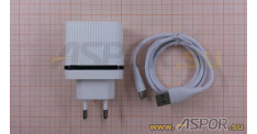 Зарядное устройство ASPOR A833, USB + кабель USB - Type-C