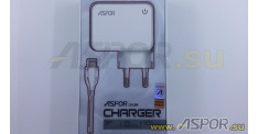 Зарядное устройство ASPOR A831, USB + кабель USB - micro USB
