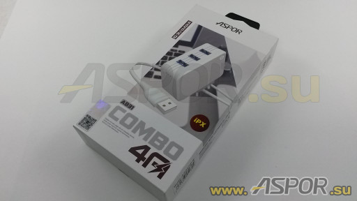 Зарядное устройство ASPOR A831, USB +  кабель USB - Lightning
