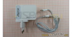Зарядное устройство ASPOR A838, USB + кабель USB - Type-C