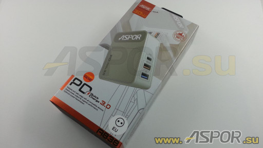 Зарядное устройство ASPOR A838, USB + кабель USB - micro USB