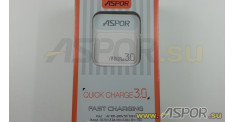 Зарядное устройство ASPOR A828, USB + кабель USB - micro USB